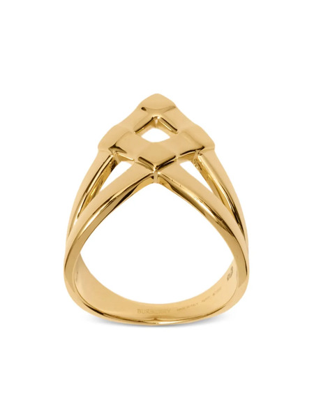  Burberry Check Point Ring - Gold 