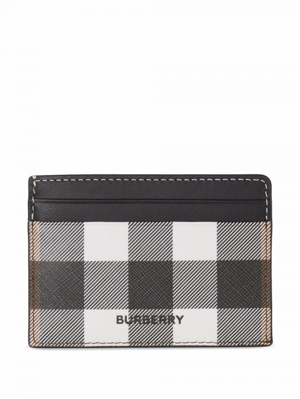  Burberry Check-print Cardholder - Brown 