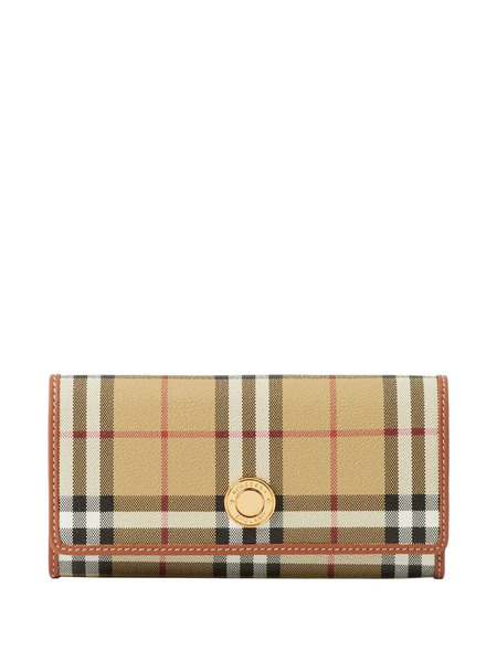  Burberry Check-print Continental Wallet - Neutrals 