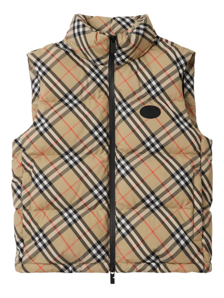  Burberry Check Puffer Gilet - Neutrals 