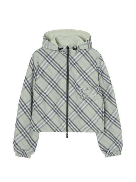  Burberry Check Reversible Cropped Jacket - Green 