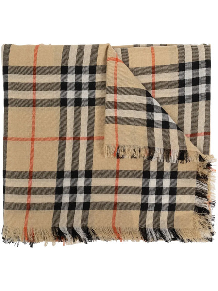  Burberry Check Scarf - Neutrals 