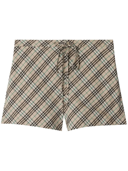  Burberry Check Shorts - Neutrals 