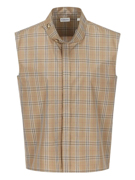  Burberry Check Sleeveless Top - Neutrals 