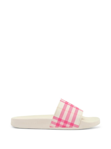  Burberry Check Slides - Neutrals 