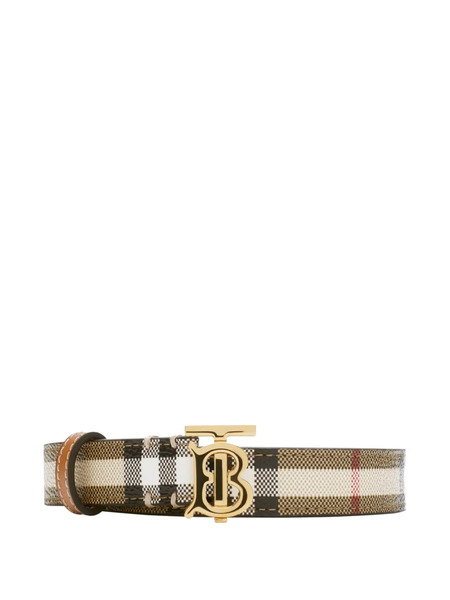  Burberry Check Tb Belt - Neutrals 