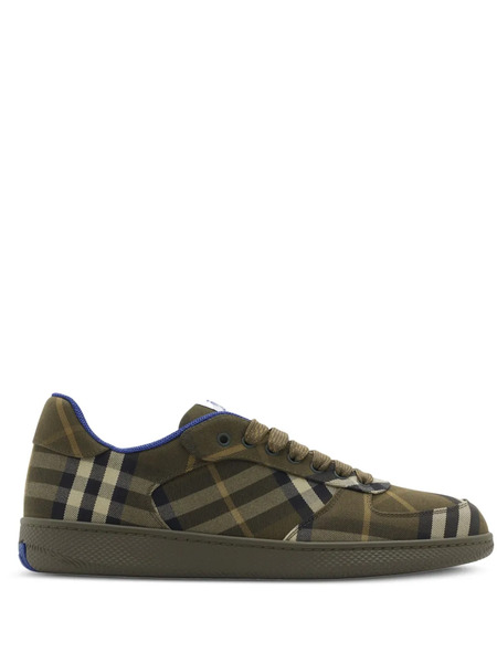  Burberry Check Terrace Sneakers - Green 