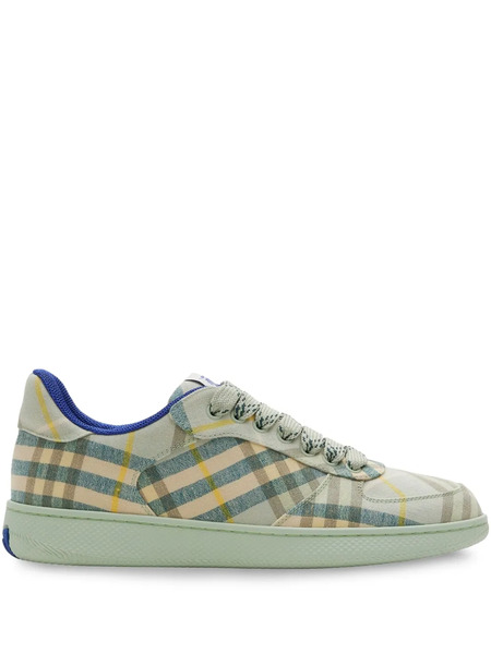  Burberry Check Terrace Sneakers - Neutrals 