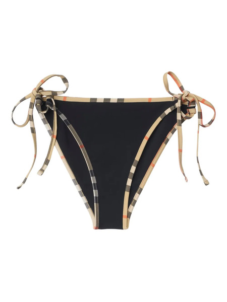  Burberry Check-trim Bikini Bottoms - Black 