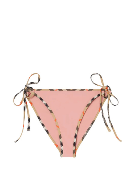  Burberry Check Trim Bikini Briefs - Pink 