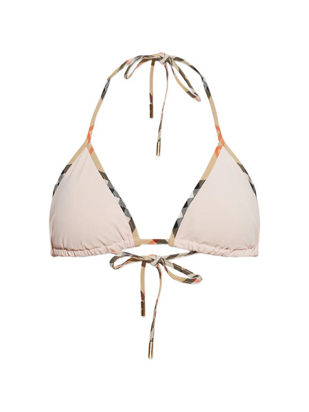  Burberry Check-trim Bikini Top - Neutrals 