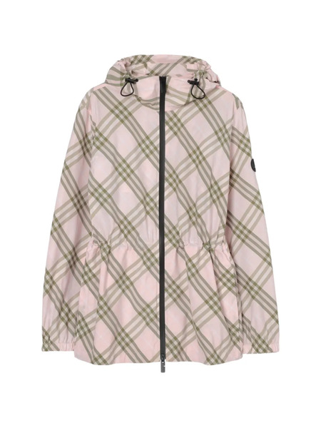 Burberry Check Whitstable Hooded Jacket - Pink 