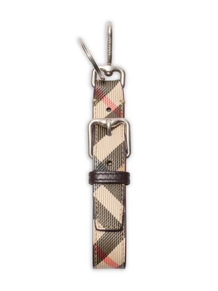  Burberry Checkd B--buckle Keyring - Neutrals 
