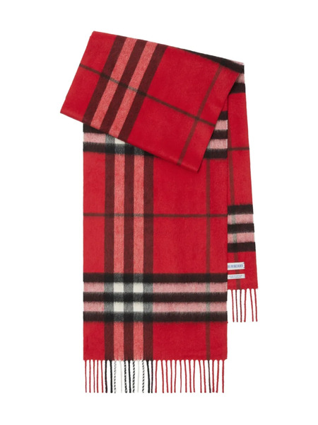  Burberry Checked Cashmere Scarf - Red 