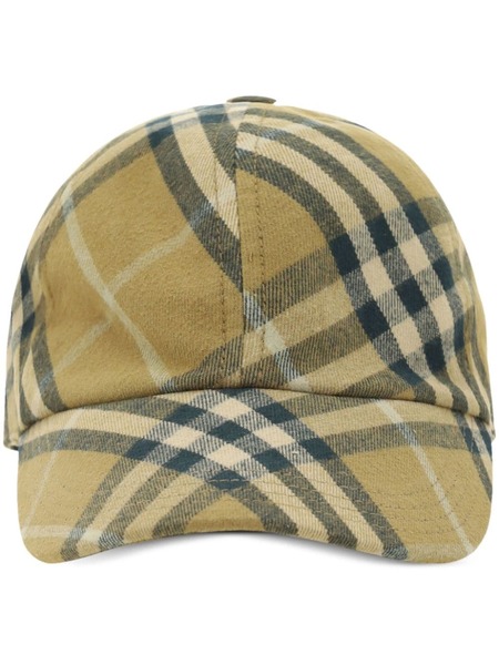  Burberry Checked Cotton Cap - Neutrals 
