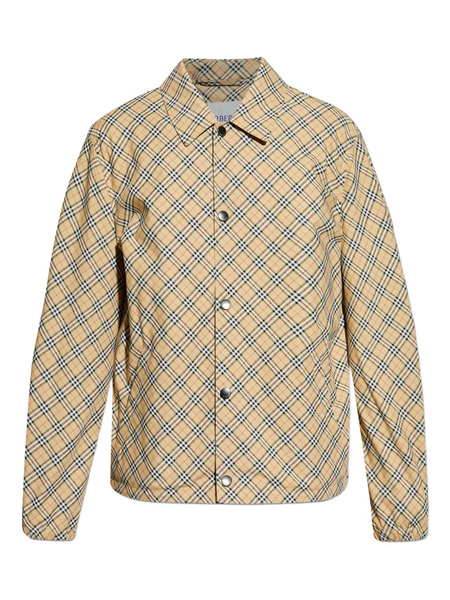  Burberry Checked Overshirt - Neutrals 