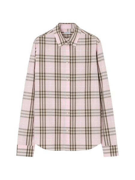  Burberry Checked-pattern Shirt - Pink 