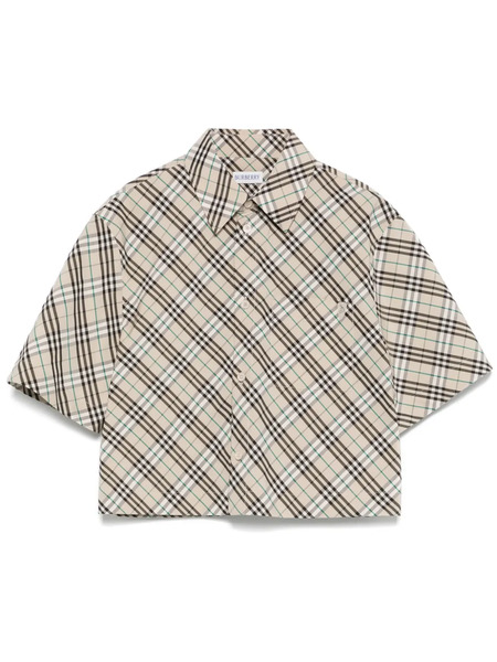  Burberry Checked Shirt - Neutrals 