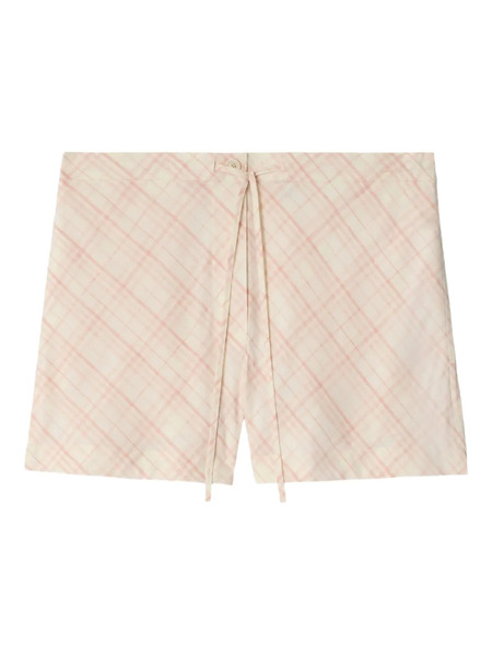  Burberry Checked Shorts - Neutrals 