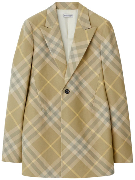  Burberry Checked Tailored Single-breasted Blazer - Neutrals 