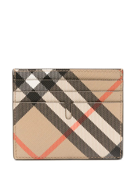  Burberry Checked Wallet - Neutrals 