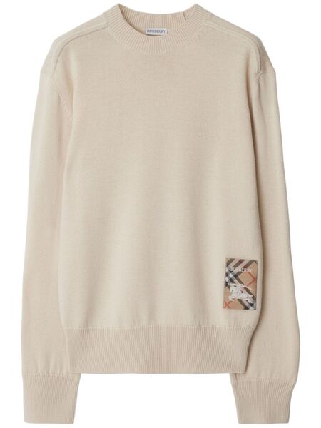  Burberry Checked Wool Jumper - Neutrals 