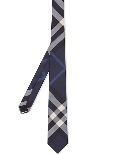  Burberry Classic Cut Check Tie - Blue 