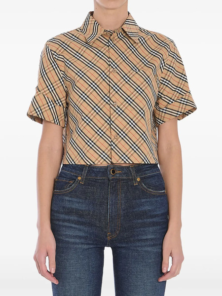  Burberry Cropped Shirt - Neutrals 