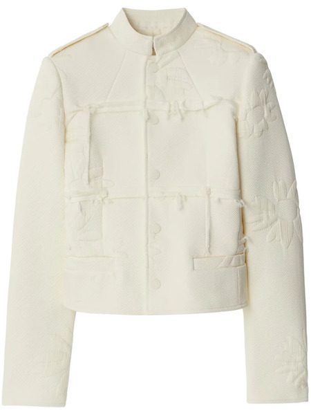  Burberry Daisy Silk Blend Tailored Jacket - Neutrals 