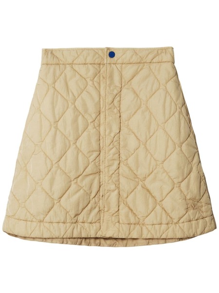  Burberry Diamond-quilted Miniskirt - Neutrals 