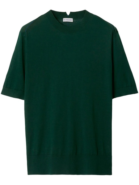 Burberry Drop-shoulder Wool Knitted Top - Green 