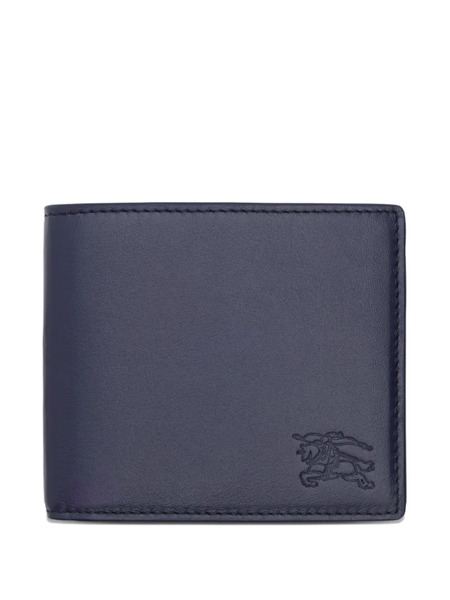  Burberry Embossed Check Bi-fold Wallet - Blue 