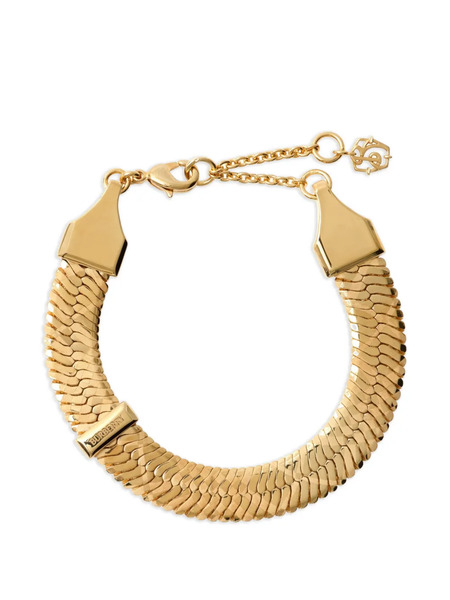  Burberry Engraved Check Bracelet - Gold 