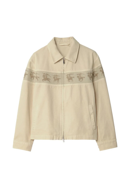  Burberry Equestrian Knight Panelled Jacket - Neutrals 