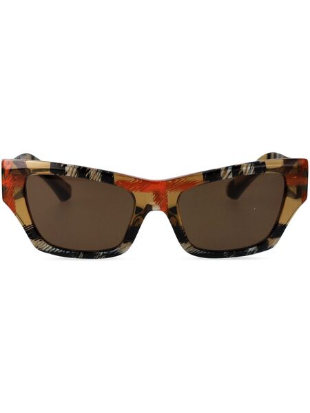  Burberry Eyewear 0be4441u Rectangle-frame Sunglasses - Brown 