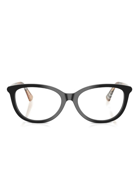  Burberry Eyewear Check-pattern Frames - Black 