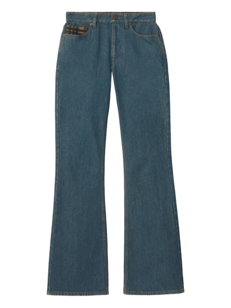  Burberry Five-pockets Equestrian Patch Jeans - Blue 