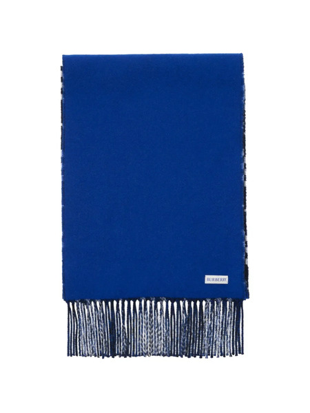  Burberry Gradient Check Cashmere Scarf - Blue 
