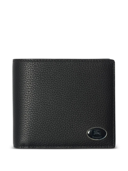  Burberry Grained Leather Bifold Wallet - Black 