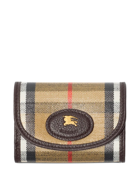  Burberry Highlands Checked Knight Wallet - Neutrals 