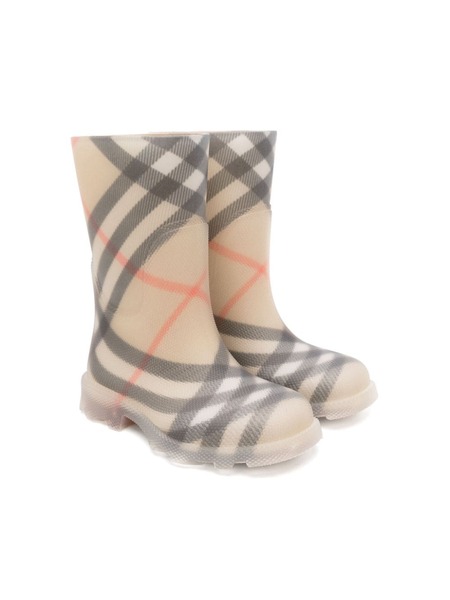  Burberry Kids Check March Boots - Neutrals 