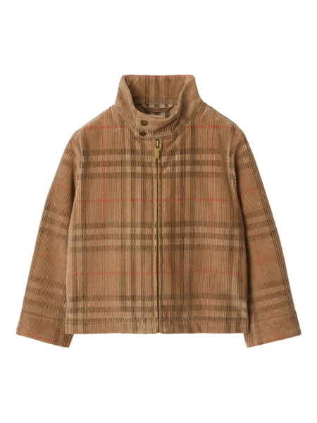  Burberry Kids Check-pattern Corduroy Jacket - A7028 