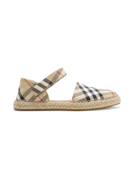  Burberry Kids Check-pattern Espadrilles - Neutrals 