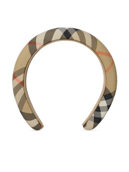  Burberry Kids Check-pattern Headband - Neutrals 