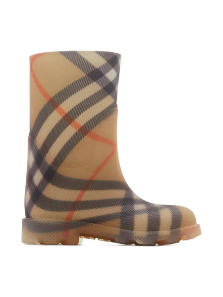  Burberry Kids Check-pattern Rain Boots - Brown 