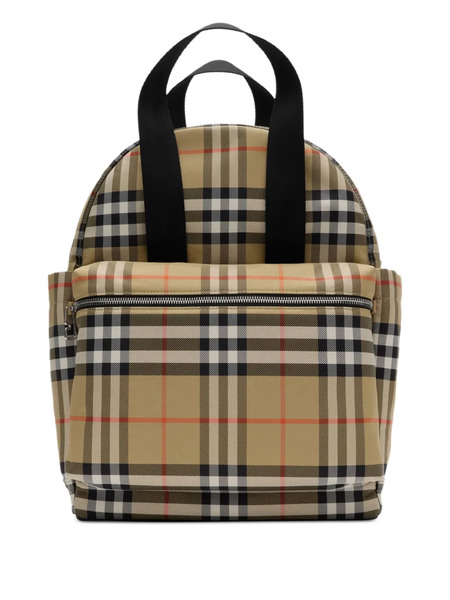  Burberry Kids Check-patterned Backpack - Brown 