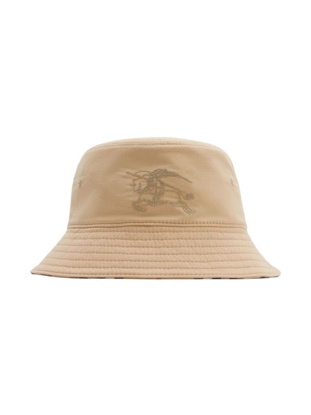  Burberry Kids Check-print Reversible Bucket Hat - Neutrals 
