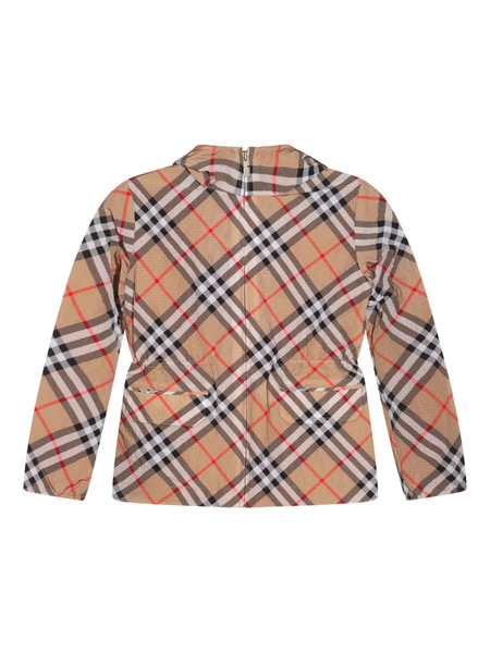  Burberry Kids Checked Jacket - Brown 