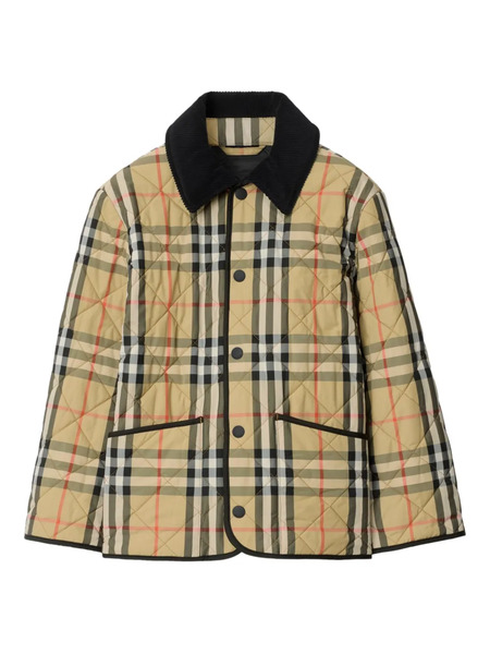  Burberry Kids Checkered Jacket - Neutrals 