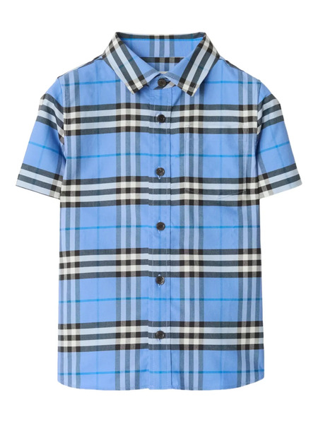  Burberry Kids Checkered Shirt - Blue 